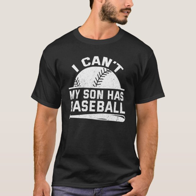 Camiseta No Puedo Que Mi Hijo Tenga Béisbol Mamá Dice Mamá  (Anverso)