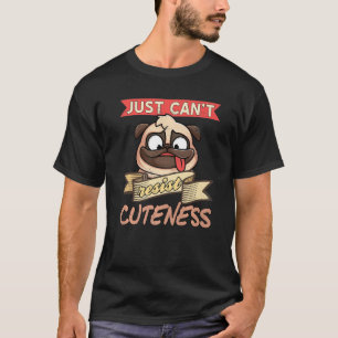 Camiseta No puedo resistir la atención retro pug perro pres