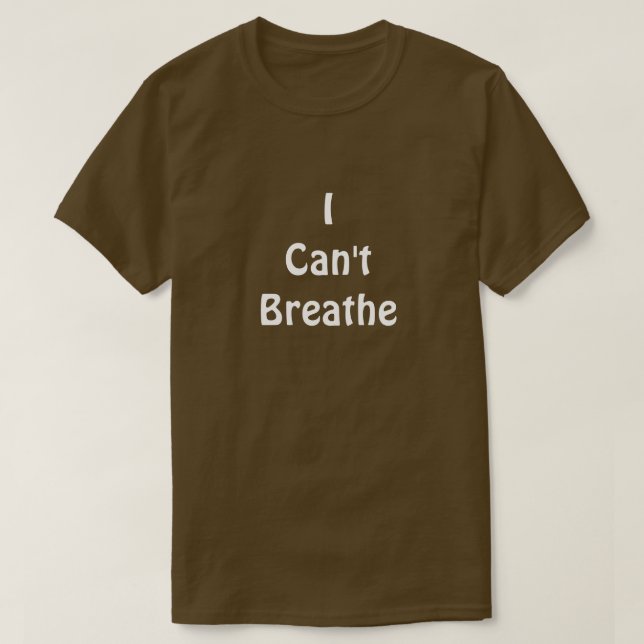 Camiseta No puedo respirar (Diseño del anverso)