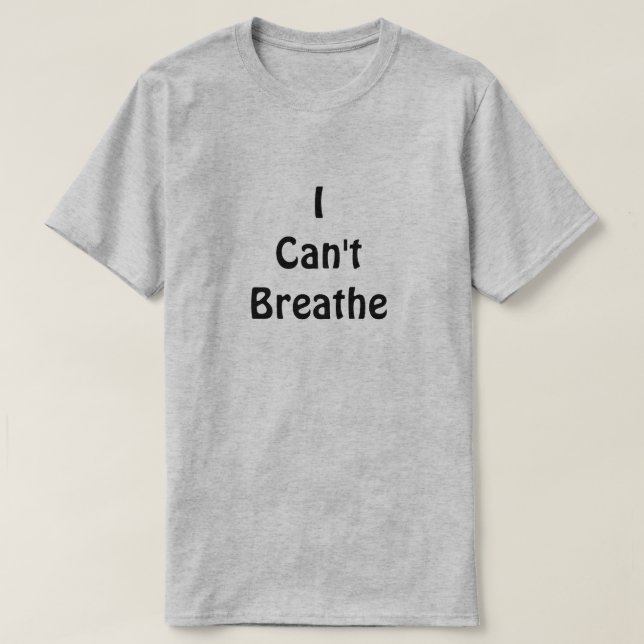Camiseta No puedo respirar (Diseño del anverso)