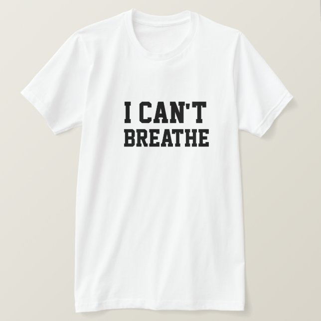 CAMISETA NO PUEDO RESPIRAR (Anverso del diseño)