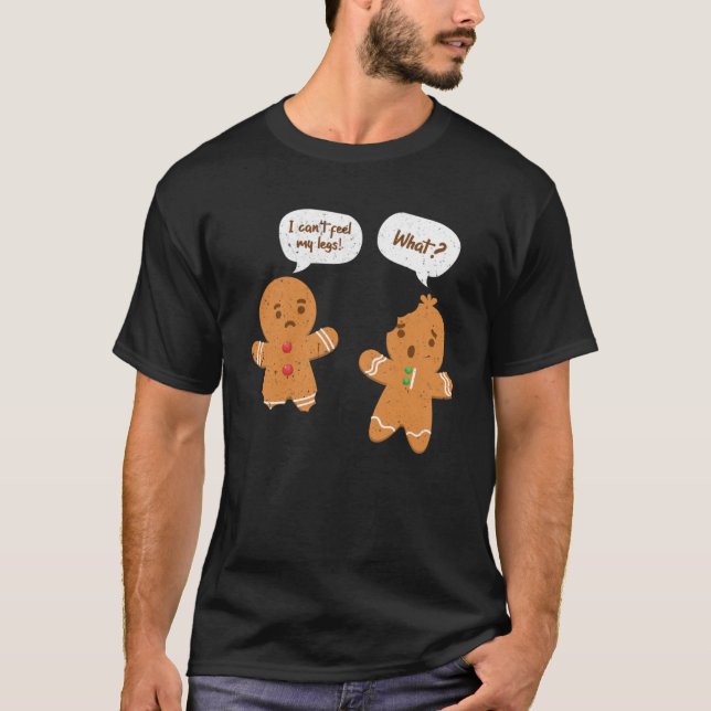Camiseta No puedo sentir mis piernas Navidades de pan de je (Anverso)