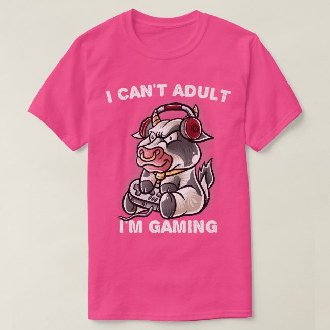 Camiseta No Puedo Ser Adulto Estoy Jugando Vaquero Jugador  (Diseño del anverso)
