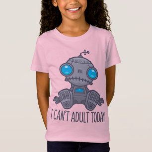 Camiseta No puedo ser adulto hoy Sad Robot