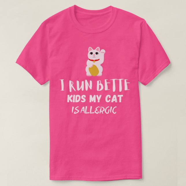 Camiseta No Puedo Tener Niños Mi Gato Es Alérgico (Diseño del anverso)