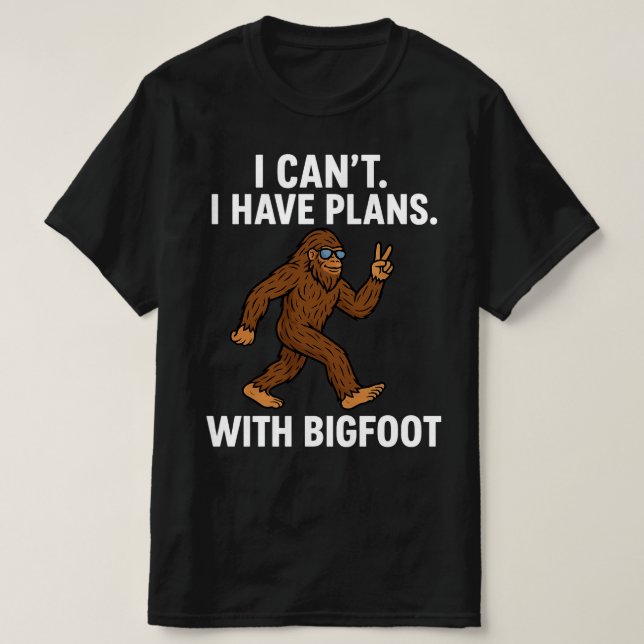 Camiseta No puedo tener planes con el pie grande (Diseño del anverso)