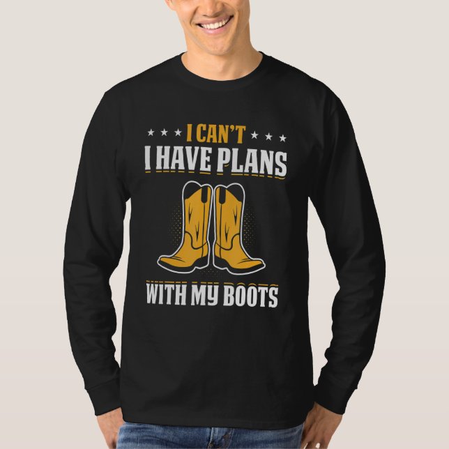 Camiseta No Puedo Tener Planes Con Mi Boots Line Dance (Anverso)