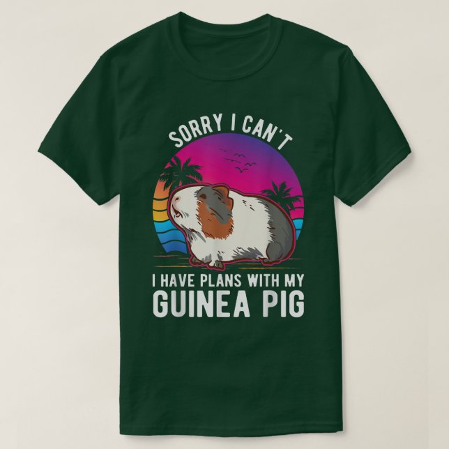 Camiseta No puedo tener planes con mi cerdo guineano (Diseño del anverso)