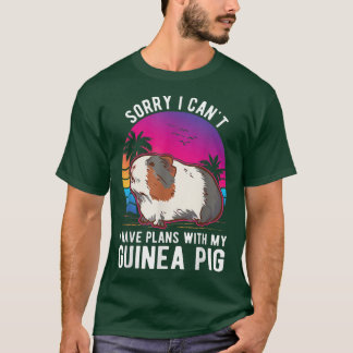 Camiseta No puedo tener planes con mi cerdo guineano