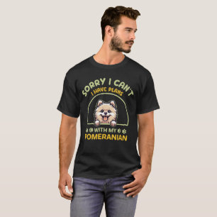 Camiseta No puedo tener planes con mi pomerania