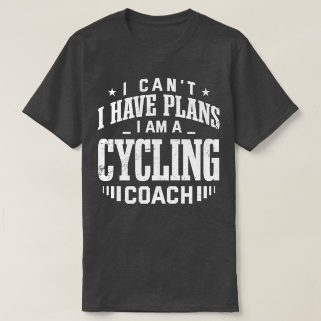 Camiseta No puedo tener planes de montar en bicicleta Funny (Diseño del anverso)