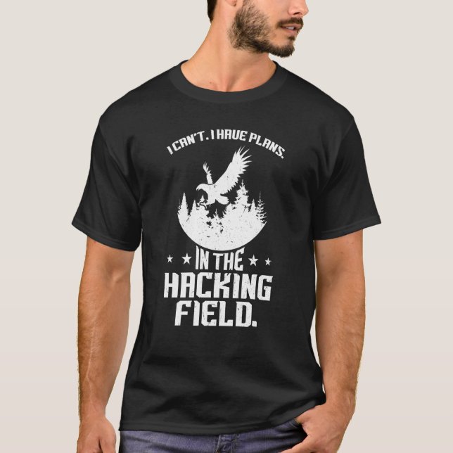 Camiseta No puedo tener planes en la Falconería Hacking Fie (Anverso)