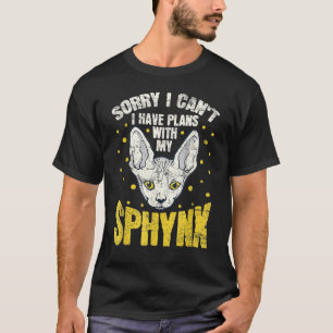 Camiseta No Puedo Tengo Planes Con Gatito Sphynx Mascota Ga