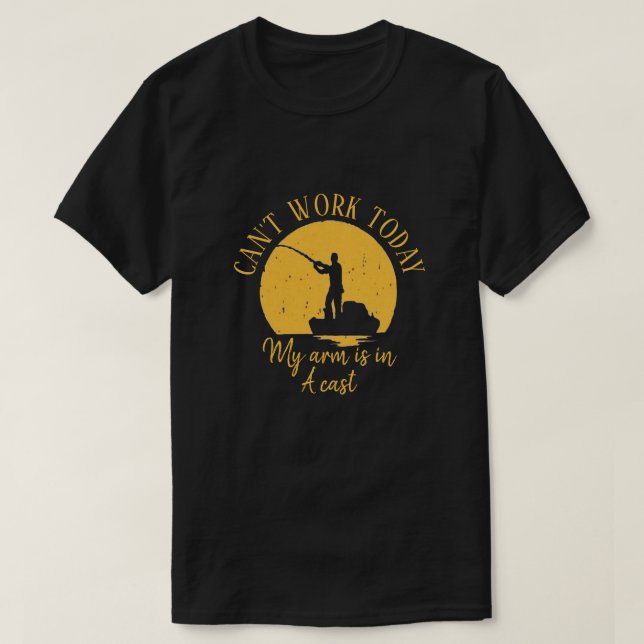 CAMISETA NO PUEDO TRABAJAR HOY, MI BRAZO ESTÁ EN UN CASTILL (Diseño del anverso)