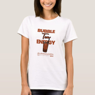 Camiseta No puedo vivir sin té de burbuja.