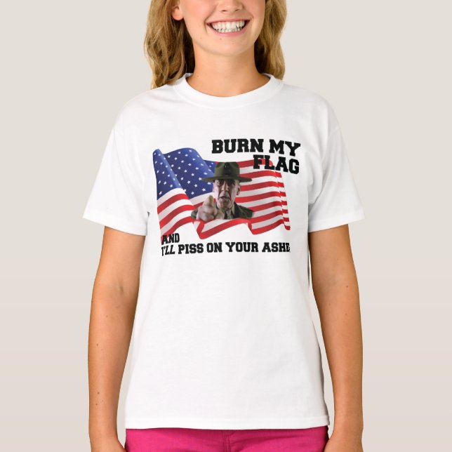 Camiseta No queme mi bandera (Anverso)