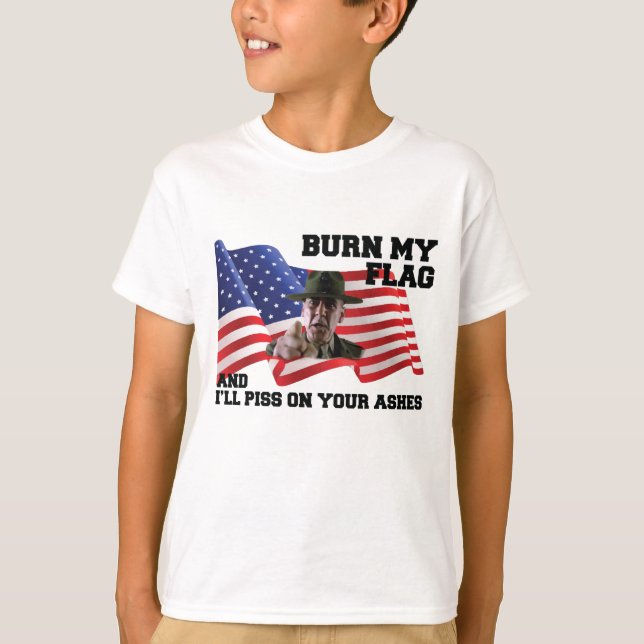 Camiseta No queme mi bandera (Anverso)