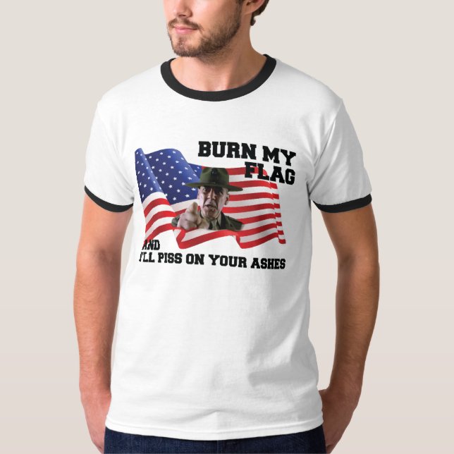 Camiseta No queme mi bandera (Anverso)