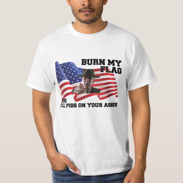 Camiseta No quemes mi bandera (Anverso)