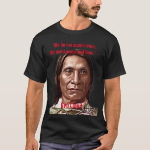 Camiseta No queremos ricos nativos de la Nube Roja