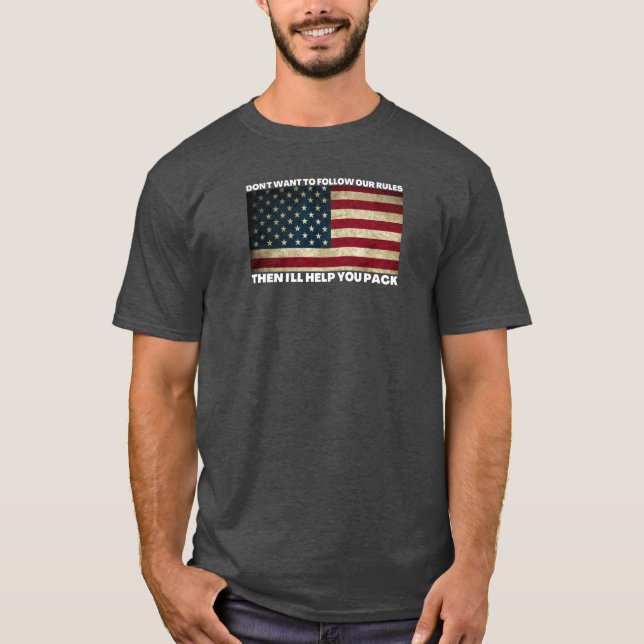 Camiseta No quiero seguir nuestras reglas - Diseño político (Anverso)