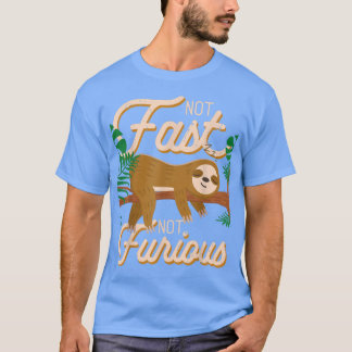 Camiseta No Rápido No Furioso Gracioso Lazy Sloth2586
