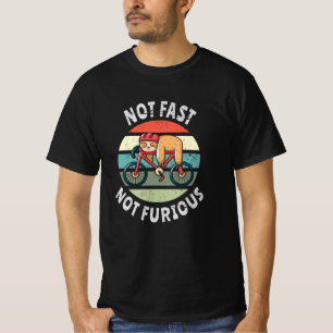 Camiseta No rápido No furioso holgazán durmiendo biciclet