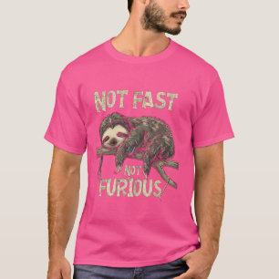 Camiseta No Rápido No Furioso Lindo Perezoso Dormido Perezo
