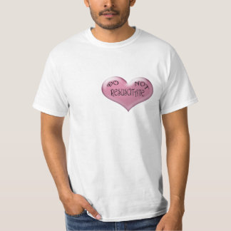 Camiseta No reanime el corazón rosado