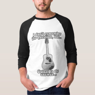 Camiseta No recuerdo la pregunta pero la guitarra es la res