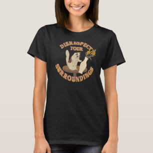Camiseta No respetar su entorno Gracioso Cat Premium