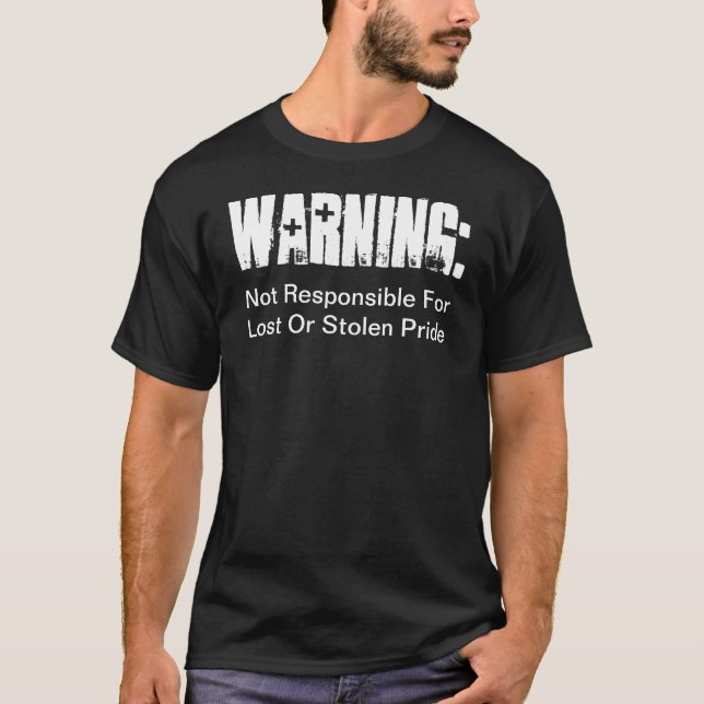 Camiseta No responsable de orgullo perdido (Anverso)