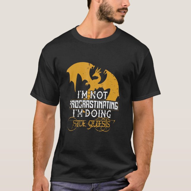 Camiseta No retrasar la realización de misiones laterales D (Anverso)