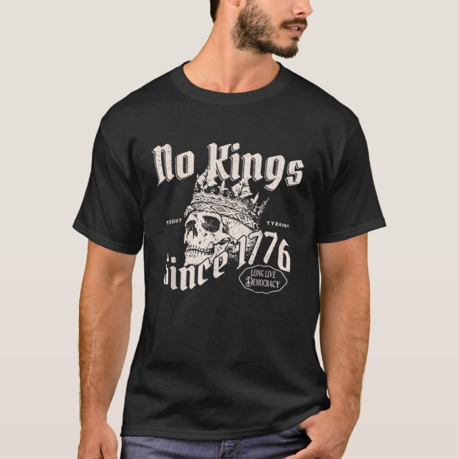 Camiseta No Reyes Desde 1776 Calavera (Anverso)