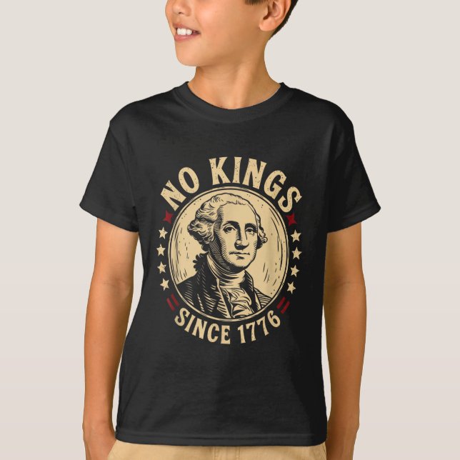 Camiseta No Reyes En Estados Unidos 1776 Salven La Democrac (Anverso)