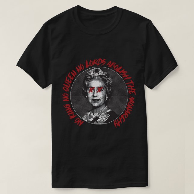 Camiseta no reyes ni reinas ni señores abolieron la monarqu (Diseño del anverso)