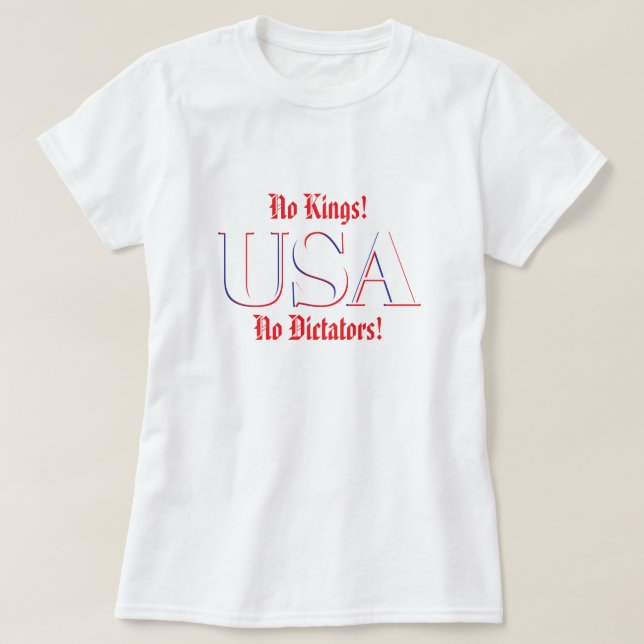 Camiseta ¡No Reyes! ¡No Dictadores! (Diseño del anverso)