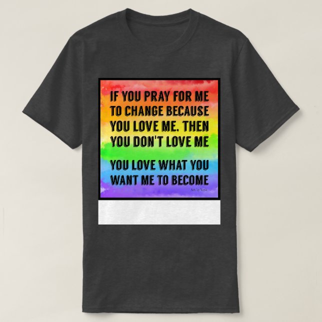 Camiseta No Rezar Por Mí 2 (Diseño del anverso)