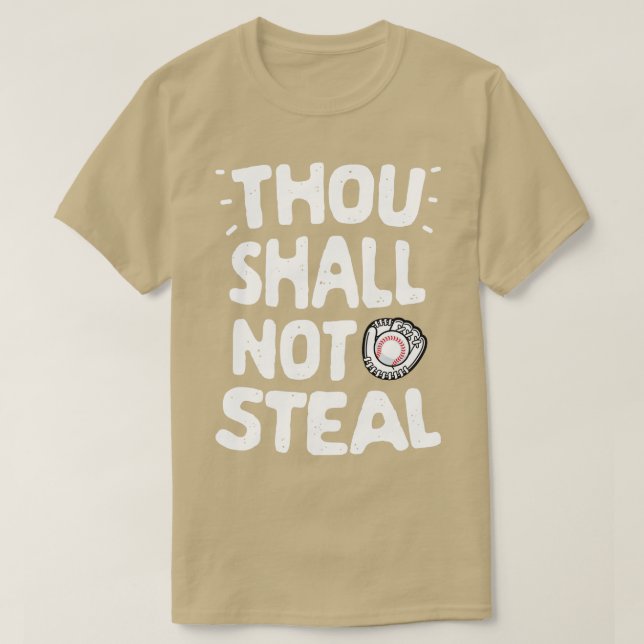 Camiseta No robarás béisbol para hombres mujeres niños G (Diseño del anverso)