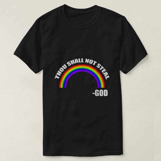 Camiseta No Robarás Dioses Arcoiris (Diseño del anverso)