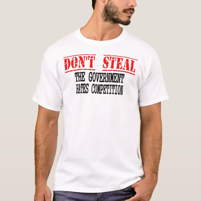 Camiseta No robe - la competencia de los odios del gobierno (Anverso)