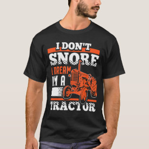 Camiseta No ronco el diseño de tractores agrícolas