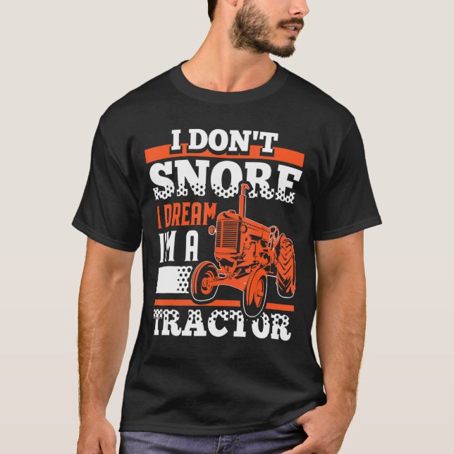Camiseta No ronco el diseño de tractores agrícolas (Anverso)