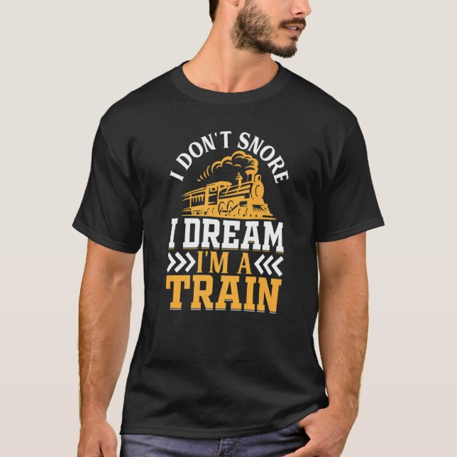 Camiseta No ronco sueño que soy tren locomotor (Anverso)