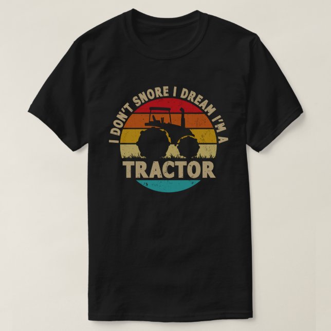 Camiseta No ronco, sueño que soy un granjero gracioso de Tr (Diseño del anverso)