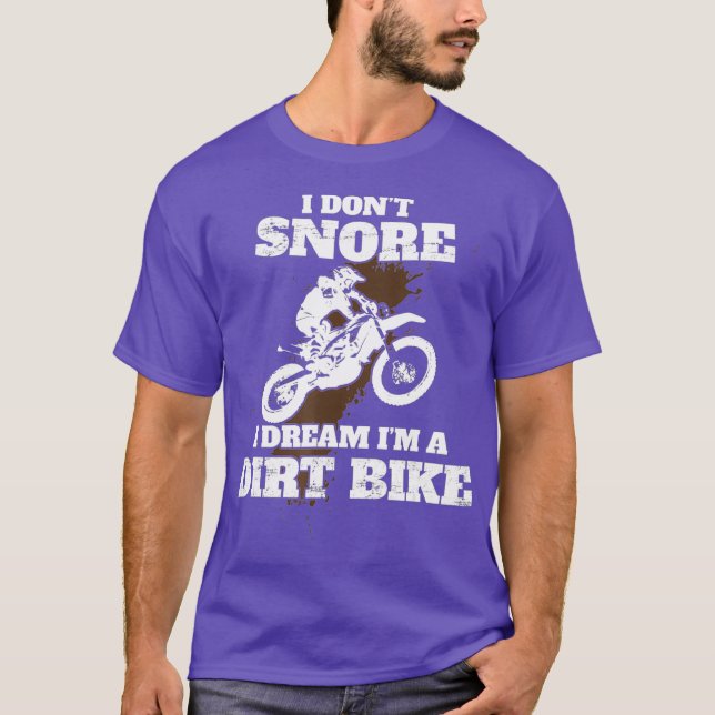 Camiseta No ronco, sueño que soy una motocross de ciclismo  (Anverso)