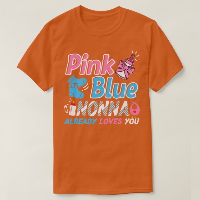 Camiseta No Rosa O Azul Ama A Su Bebé Revelación De Género (Diseño del anverso)