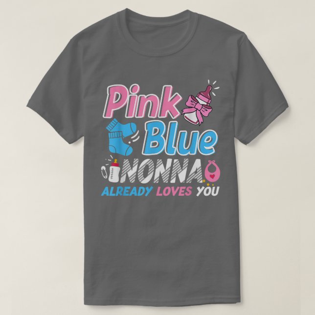 Camiseta No Rosa O Azul Ama A Su Bebé Revelación De Género (Diseño del anverso)