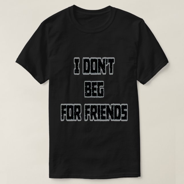 Camiseta No ruego a los amigos (Diseño del anverso)
