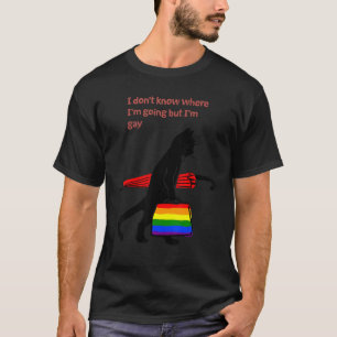 Camiseta No sé adónde voy, pero soy Gay Black Cat
